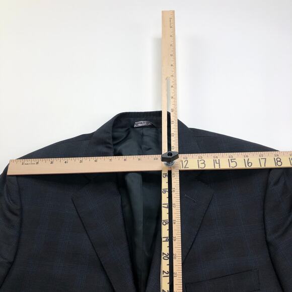 Ermenegildo Zegna Cloth 40 Gray Blue 100% Wool Blazer Sport Coat Jacket - Picture 5 of 16